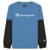 T-Shirt met Korte Mouwen voor kinderen Champion Two Sleeves Blauw