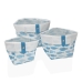 Set de Coșuri Versa Aqua Textilă 14 x 14 x 14 cm