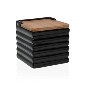 Portaestropajos para Fregadero Versa Negro Cerámica 12 x 10 x 12 cm  Dolomita