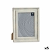 Κορνίζα Καφέ Ασημί Ξύλο Κρυστάλλινο Πλαστική ύλη 21 x 2 x 26 cm (x6)