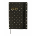 Agenda Finocam Flexy Joy Dotts 2024 Negro Dorado 8,2 x 12,7 cm