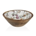 Saladier Versa Fleurs Porcelaine Bois de manguier 30 x 10 x 30 cm