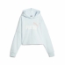 Felpa per Bambini Puma Ess Logo Croppedo Bianco