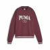 Bluza bez kaptura Damska Puma Squad Crew Fl Ciemnoczerwony