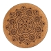 Puff Mandala Braun MDF Kork (34 x 39 x 34 cm)