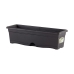 Planter med fad Plastiken Antracit polypropylen 40 x 20 cm