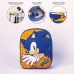 Mochila Escolar 3D Sonic Laranja Azul 25 x 31 x 9 cm