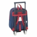 Mochila Escolar com Rodas 805 Levante U.D. 611820280 Azul Vermelho Carmim