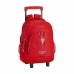 Schoolrugzak met Wielen Compact Real Sporting de Gijón SF-611972-818 Rood (32 x 45 x 21 cm)