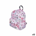 Cartable Arc-en-ciel Multicouleur 28 x 12 x 22 cm (12 Unités)