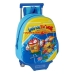 Mochila Escolar 3D com Rodas SuperThings Azul Claro