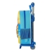 Mochila Escolar 3D com Rodas SuperThings Azul Claro