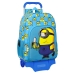 Schoolrugzak met Wielen Minions Minionstatic Blauw (33 x 42 x 14 cm)