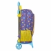 Mochila Escolar com Rodas SuperThings Guardians of Kazoom Roxo Amarelo (32 x 42 x 14 cm)