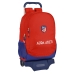 Mochila Escolar com Rodas Atlético Madrid Vermelho Azul Marinho 16 L