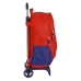 Mochila Escolar com Rodas Atlético Madrid Vermelho Azul Marinho 16 L