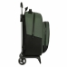 Mochila Escolar con Ruedas BlackFit8 Gradient Negro Verde militar (32 x 42 x 15 cm)