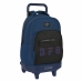 Mochila Escolar com Rodas BlackFit8 Urban Preto Azul Marinho (33 x 45 x 22 cm)