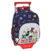 Skoleryggsekk med Hjul Mickey Mouse Clubhouse Only one Marineblå (28 x 34 x 10 cm)