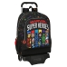 Mochila Escolar com Rodas The Avengers Super heroes Preto (32 x 42 x 14 cm)