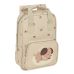 Mochila Escolar Safta Puppy 20 x 28 x 8 cm Bege