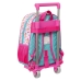 Mochila Escolar com Rodas The Bellies 26 x 34 x 11 cm Roxo Turquesa Branco