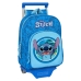 Mochila Escolar com Rodas Stitch Azul 26 x 34 x 11 cm