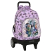 Mochila Escolar com Rodas Monster High Best boos Lilás 33 X 45 X 22 cm