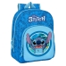 Zaino Scuola Stitch Azzurro 26 x 34 x 11 cm