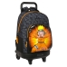 Школьный рюкзак с колесиками Naruto Чёрный Оранжевый 33 X 45 X 22 cm
