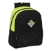 Schoolrugzak Real Betis Balompié Zwart Limoen 28 x 34 x 10 cm