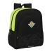 Школьный рюкзак Real Betis Balompié 32 x 38 x 12 cm Чёрный лимонный