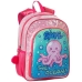 Mochila Escolar Save the Ocean! Rosa Pulpo 31 x 42 x 15 cm