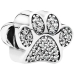 Miçangas femininas Pandora SPARKLING PAW PRINT & HEART