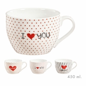 KOZINA - Taza 300ml para infusiones san valentín modelos surtidos