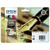 Картридж с Совместимый чернилами Epson T16XL Чёрный Циан Розовый Жёлтый Циановый