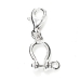 Miçangas femininas Xenox CHARM_MOSQUETON Prateado 1 cm