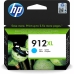 Originální inkoustové náplně HP Cartucho de tinta Original HP 912XL cian de alta capacidad