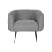 Sillón DKD Home Decor Negro Gris Espuma Madera Metal 81 x 75 x 73 cm