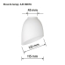 Lamp Shade Activejet BENITA White Glass 26 x 12 x 12,5 cm