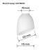 Lampeskjerm Activejet BENITA Hvit Glass 26 x 12 x 12,5 cm