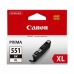 Yhteensopiva mustepatruuna Canon CLI-551XL BK Musta