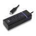 Гнездо с 4 USB порта Ewent EW1137 USB 3.1 Черен