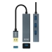 4-Port USB Hub NANOCABLE 10.16.4402 USB 3.0 Pelēks