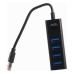 4 lizdų USB šakotuvas 3.0 ELBE HUB-401 Juoda