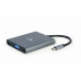 USB Hub GEMBIRD A-CM-COMBO6-01 Grey