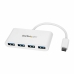 USB Hub Startech HB30C4ABW Hvit