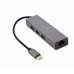 4-Port USB-C Hub GEMBIRD A-CMU3-LAN-01 Valge Hall