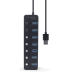 Hub USB GEMBIRD UHB-U3P7P-01 Negro