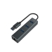 4-Port USB Hub Savio AK-58 Ethernet (RJ-45) Grau